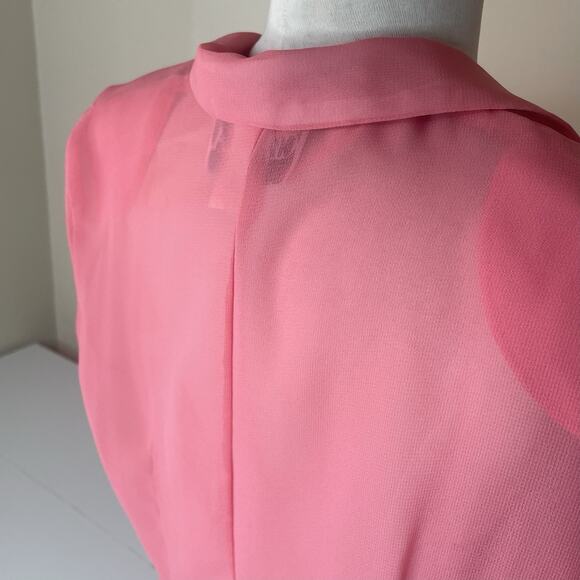 VTG Clara Sheer Embroidered Blouse Jacket Top w/ Rhinestone Clasp Old Money USA - Picture 7 of 7